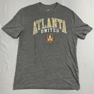 Atlanta United FC MLS T Shirt Mens Medium Gray Graphic Soccer Tee